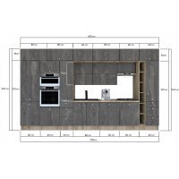Bucatarie ZONE B 420 FRONT PAL K002 / decor K352